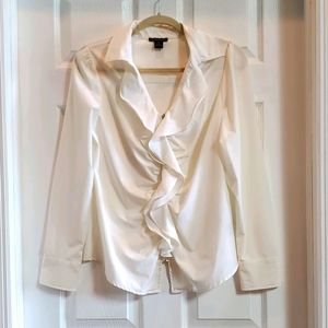 Renuar Zip Down Collared Blouse SZ 8